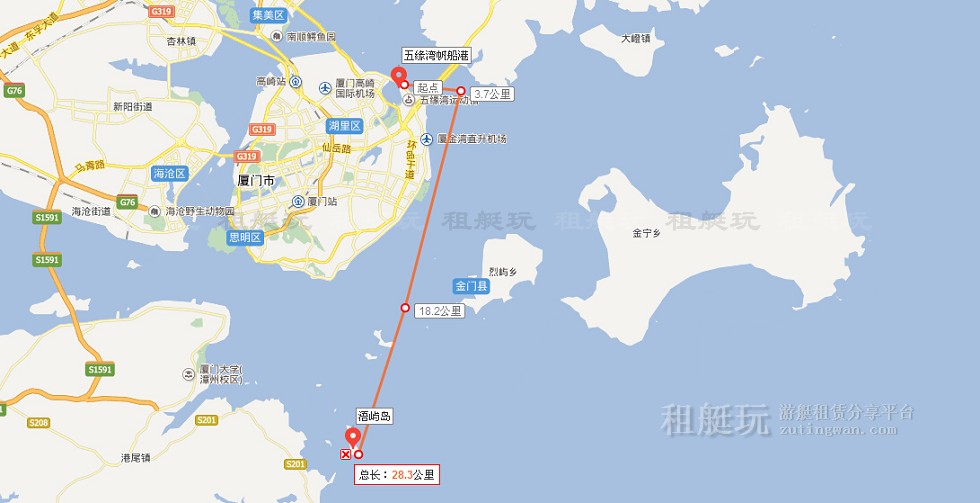 五緣灣—大擔(dān)島—浯嶼島—五緣灣 五緣灣—大擔(dān)島—浯嶼島—五緣灣